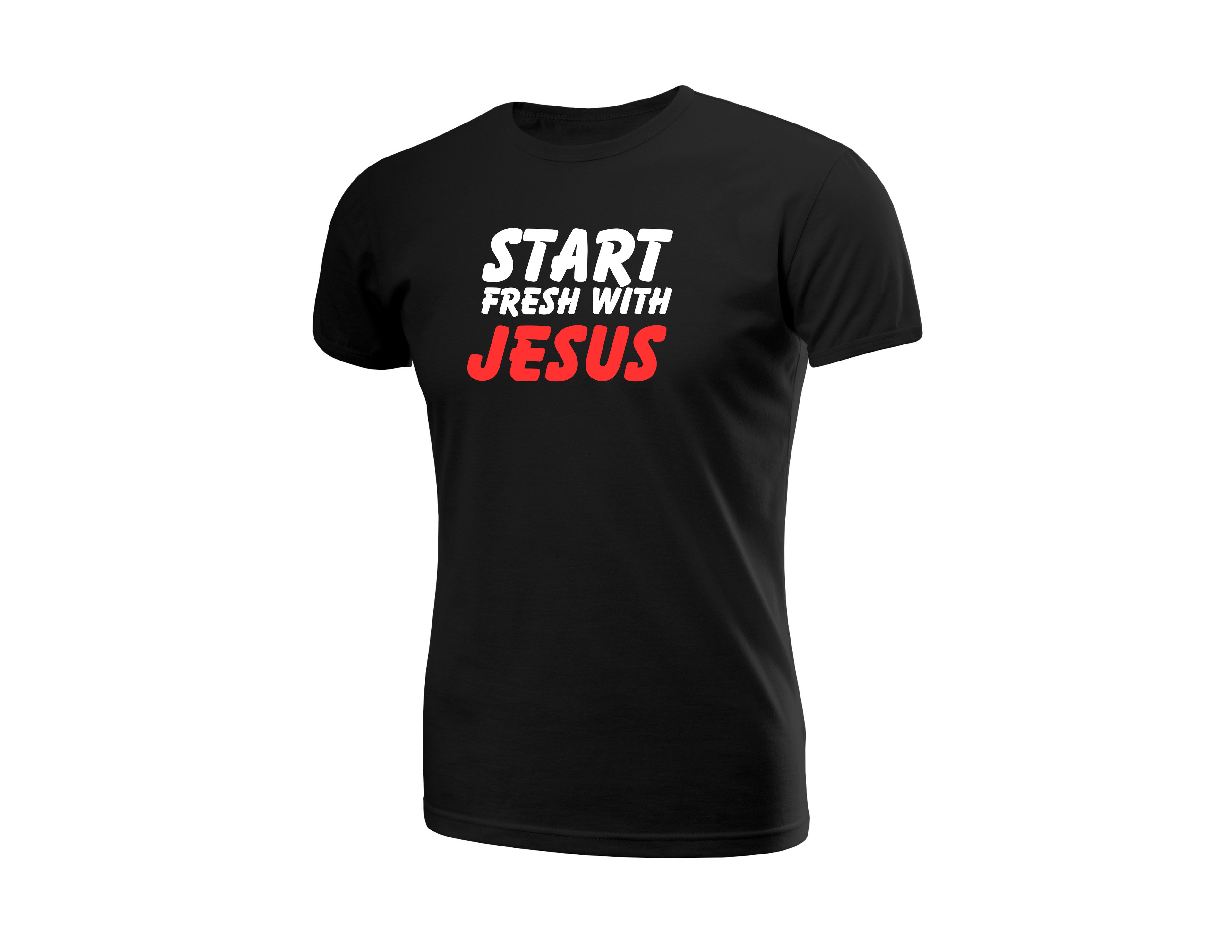 Women’s Christian T-Shirt – Start Fresh With Jesus | Romans 10:9–10