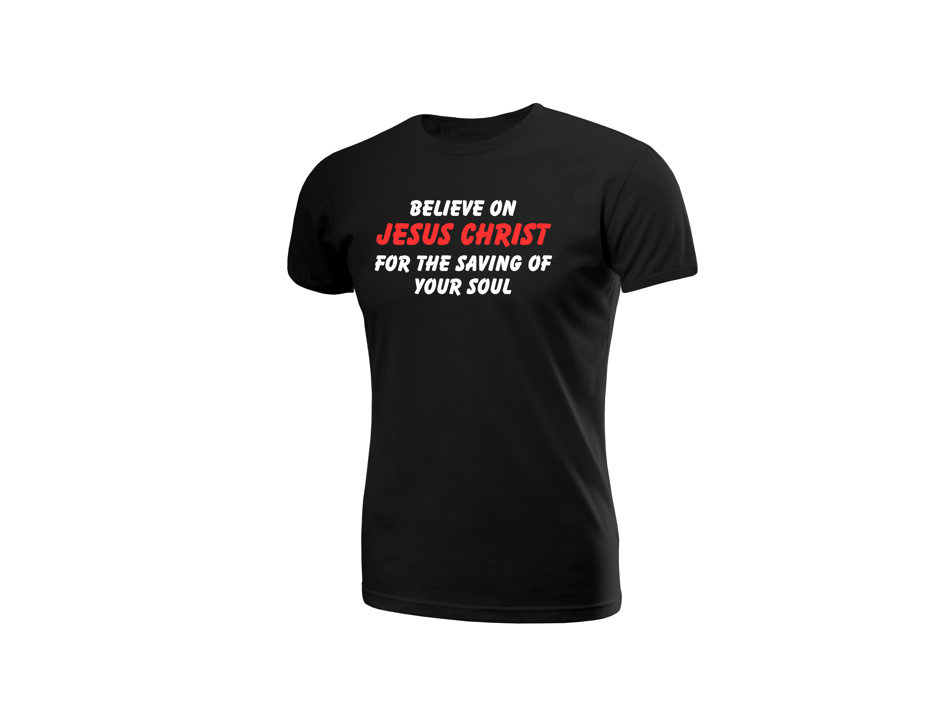 Women’s Salvation Message Christian T-Shirt – Believe & Confess Jesus Christ