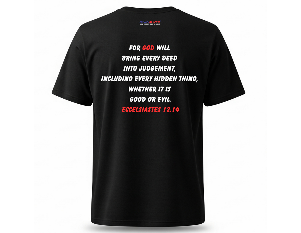 Men’s “Fear God” Christian T-Shirt – Ecclesiastes 12:14