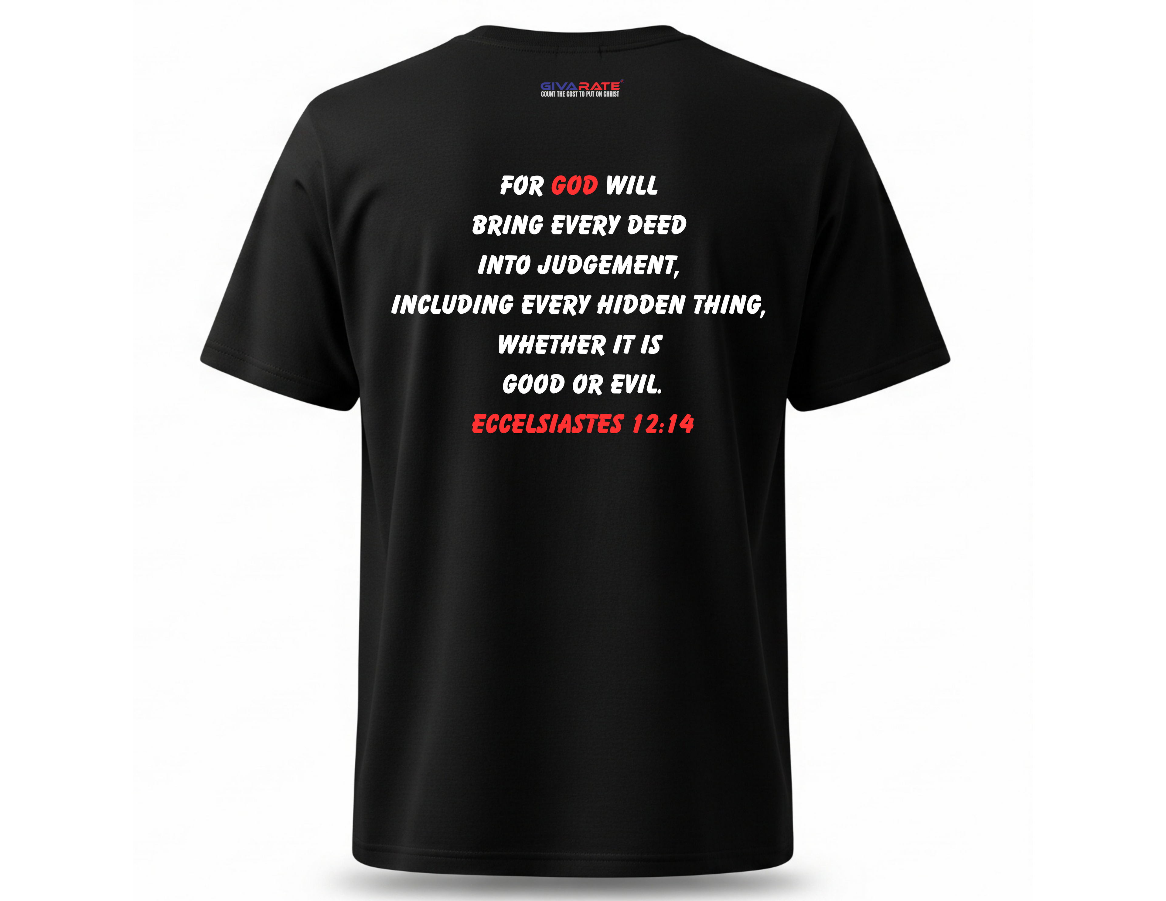 Men’s “Fear God” Christian T-Shirt – Ecclesiastes 12:14