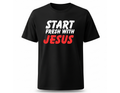 Men’s “Start Fresh With Jesus” Christian T-Shirt – Romans 10:9-10