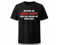 Men’s Salvation Message Christian T-Shirt – Believe & Confess Jesus Christ