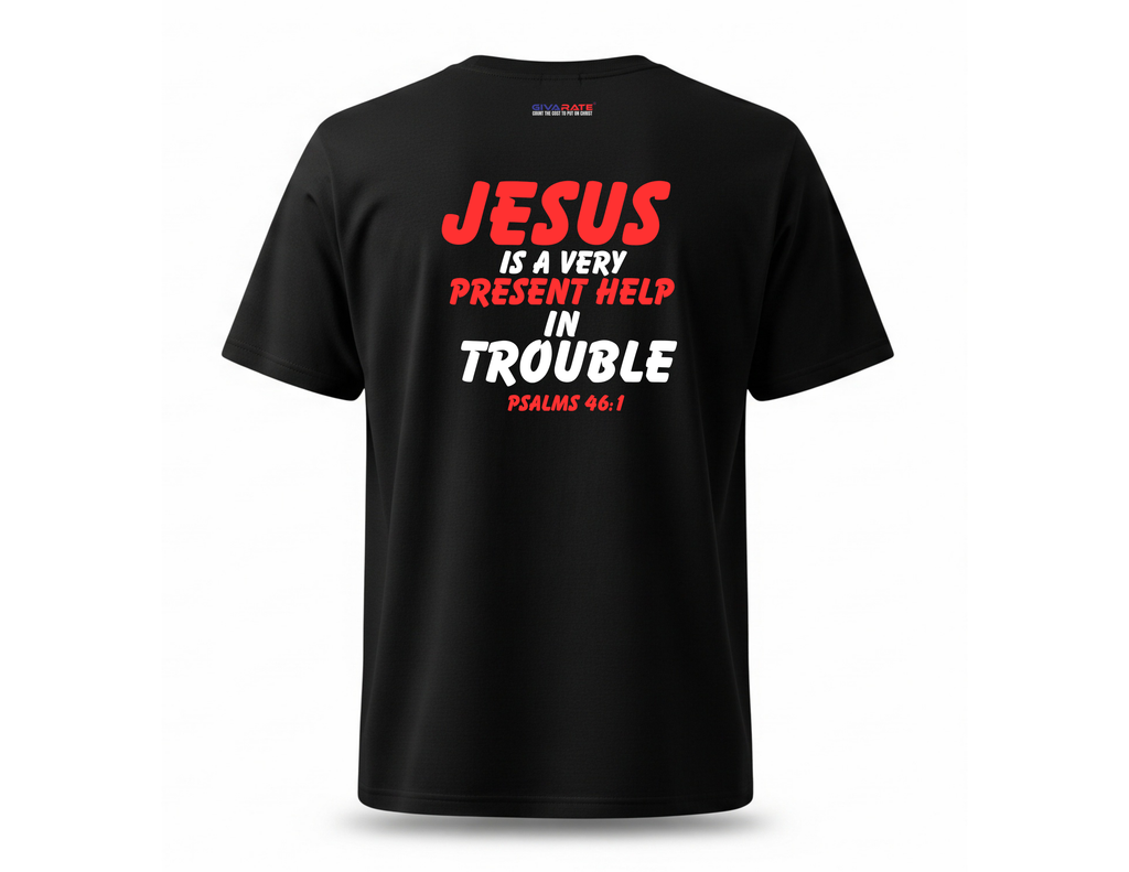 Psalm 46:1 Men’s Christian T-Shirt – Jesus Our Refuge & Strength